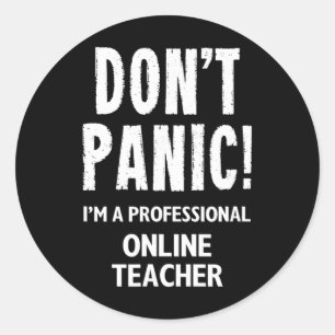 Online Teacher Classic Round Sticker