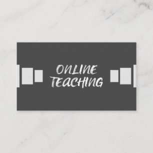 Online Teaching Education Virtual Teacher Tutor Business Card