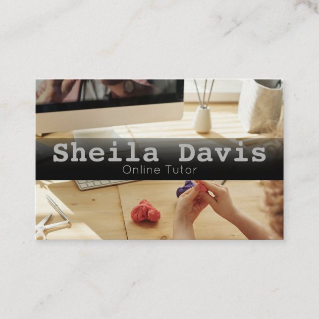 Online Tutor business card (Front)