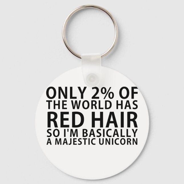 Only 2% of the World has Red Hair so Im Basically Key Ring (Front)