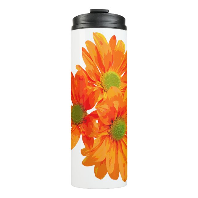 Only 3 Gerbera Blossom + your backgr. & ideas Thermal Tumbler (Front)