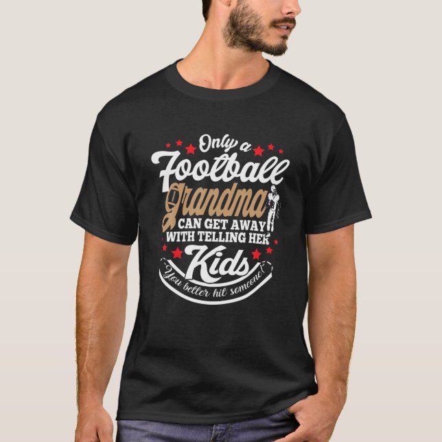 Only A Football Grandma Nana Womens T-Shirt (Front)