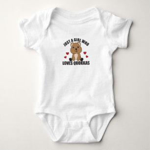 Only A Girl Loves The Quokka - Sweet Quokka Baby Bodysuit