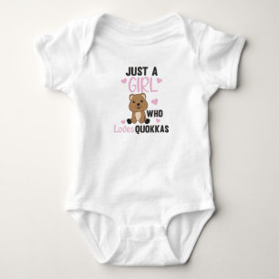 Only A Girl Loves The Quokka - Sweet Quokka Baby Bodysuit