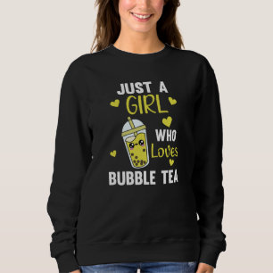 Only A Girl The Bubble Tea Loves Purple Kawaii Sweatshirt