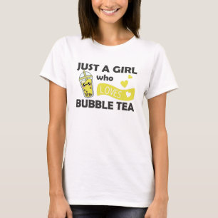 Only A Girl The Bubble Tea Loves Purple Kawaii T-Shirt