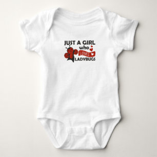 Only A Girl The Ladybug Loves Sweet Insect Baby Bodysuit