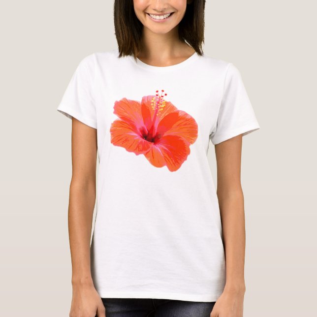 Only a Hibiscus Blossom + your text & ideas T-Shirt (Front)