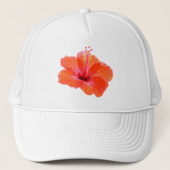 Only a Hibiscus Blossom + your text & ideas Trucker Hat (Front)