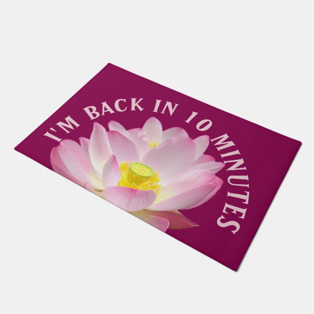 Only a Lotus Blossom + your backgr. & ideas Doormat (Angled)