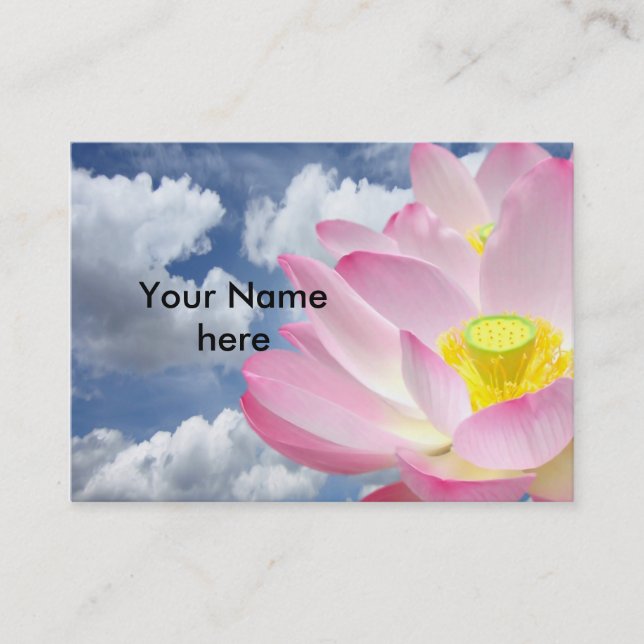 Only a Lotus Blossom + your text & ideas Business Card (Front)