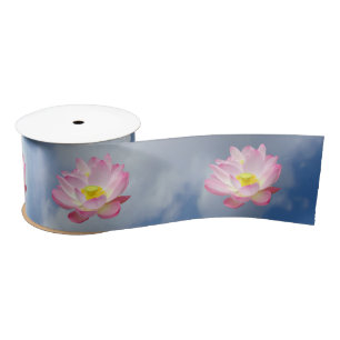 Only a Lotus Blossom + your text & ideas Satin Ribbon