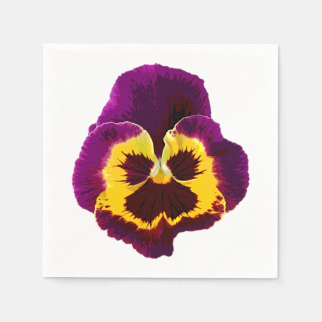 Only a Pansy Blossom + your text & ideas Napkin (Front)