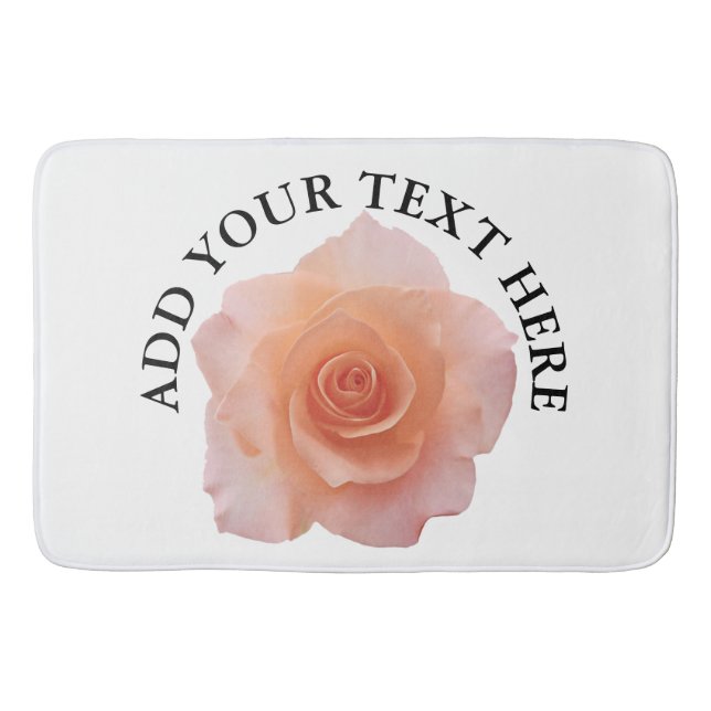Only a Rose Blossom + your text & ideas Bath Mat (Front)