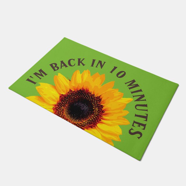Only a Sunflower Blossom + your backgr. & ideas Doormat (Angled)