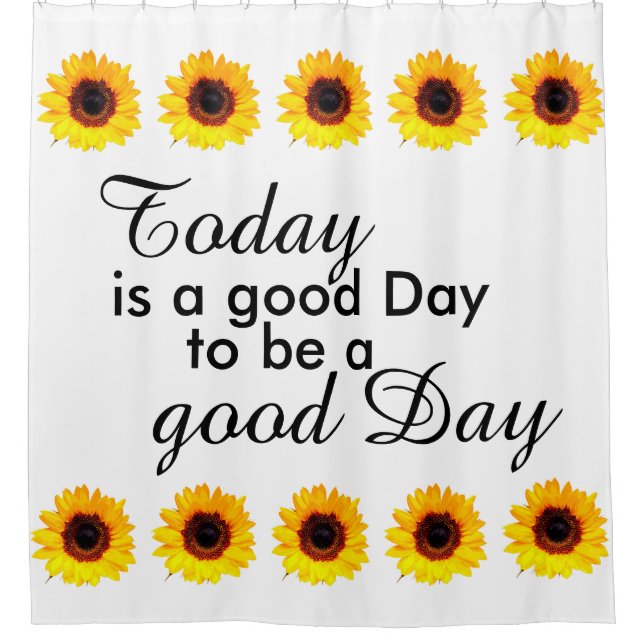 Only a Sunflower Blossom + your backgr. & ideas Shower Curtain (Front)