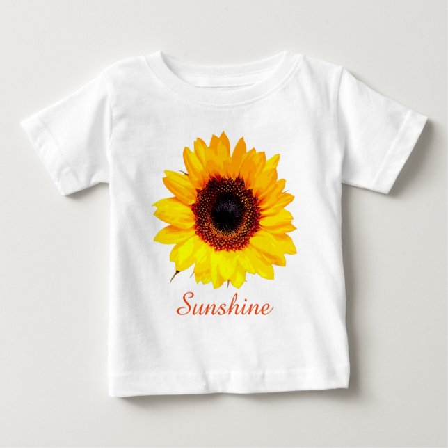 Only a Sunflower Blossom + your text & ideas Baby T-Shirt (Front)