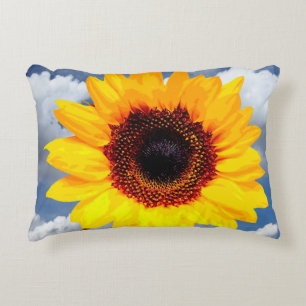 Only a Sunflower Blossom + your text & ideas Decorative Cushion