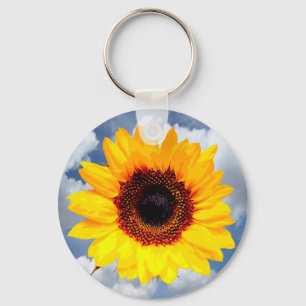 Only a Sunflower Blossom + your text & ideas Key Ring