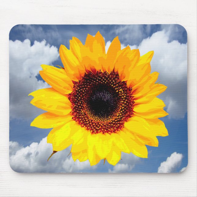 Only a Sunflower Blossom + your text & ideas Mouse Pad (Front)