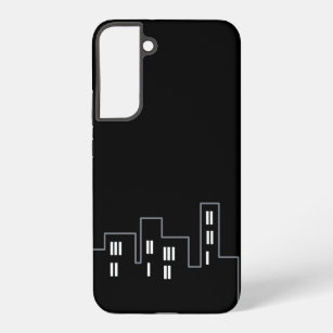 Only black cityscape Carved smartphone case