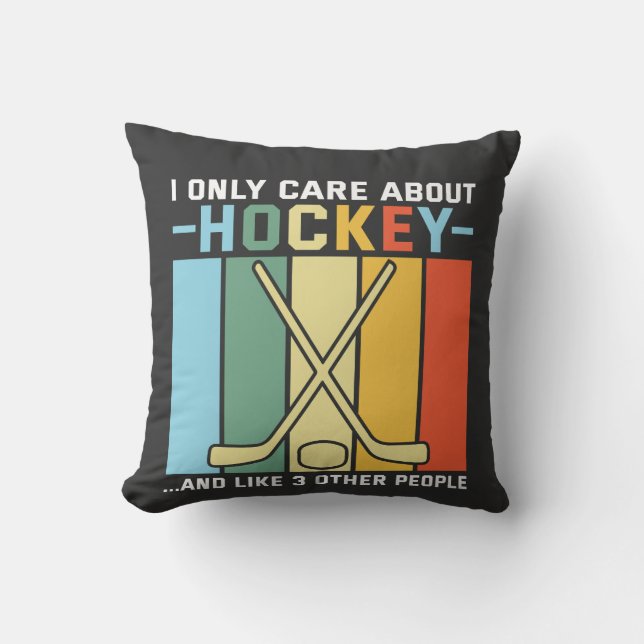 Only Care About Hockey Cushion (Front)
