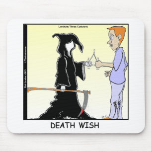 Only Chickens Fear The Reaper Funny Mouse Pad