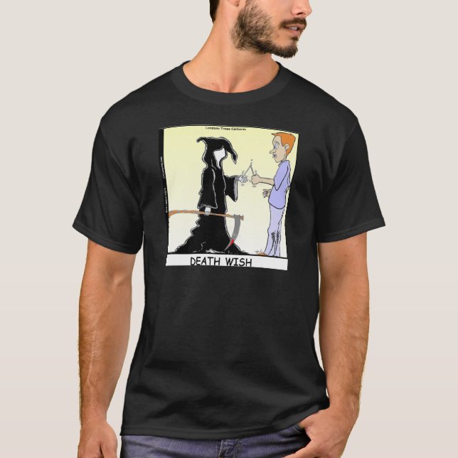 Only Chickens Fear The Reaper Funny T-Shirt (Front)