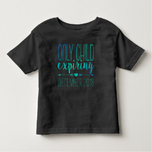 Only Child Expiring - Navy and Turquoise Ombre Toddler T-Shirt