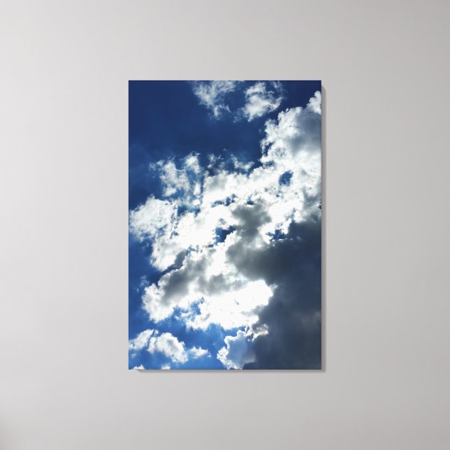 Only clouds canvas print (Front)