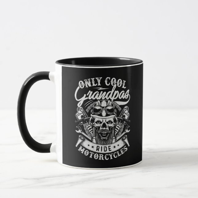 Only Coll Grandpas Ride Motorcycles Mug (Left)