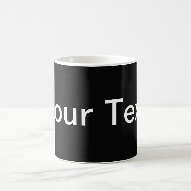 ONLY COLOR / black + your text Coffee Mug (Center)