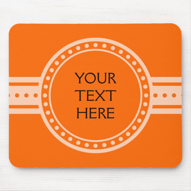 ONLY COLOR / BUTTON BANNER white + your text Mouse Pad (Front)