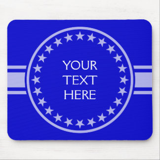 ONLY COLOR / BUTTON BANNER white + your text Mouse Pad