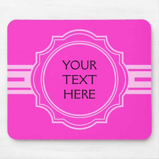 ONLY COLOR / BUTTON BANNER white + your text Mouse Pad (Front)