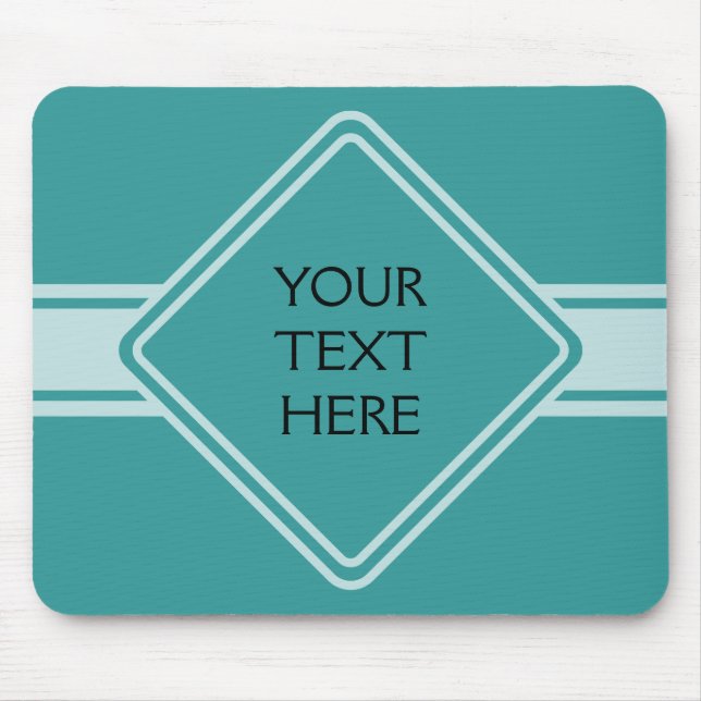 ONLY COLOR / BUTTON BANNER white + your text Mouse Pad (Front)