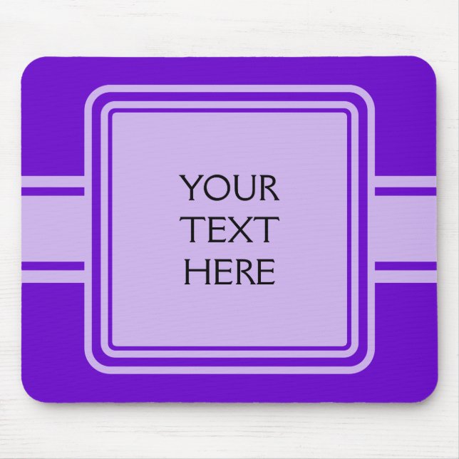 ONLY COLOR / BUTTON BANNER white + your text Mouse Pad (Front)
