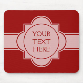 ONLY COLOR / BUTTON BANNER white + your text Mouse Pad