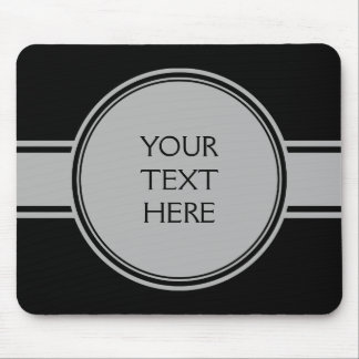 ONLY COLOR / BUTTON BANNER white + your text Mouse Pad