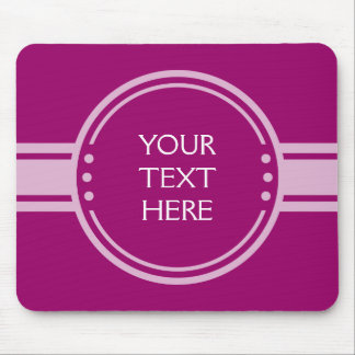 ONLY COLOR / BUTTON BANNER white + your text Mouse Pad