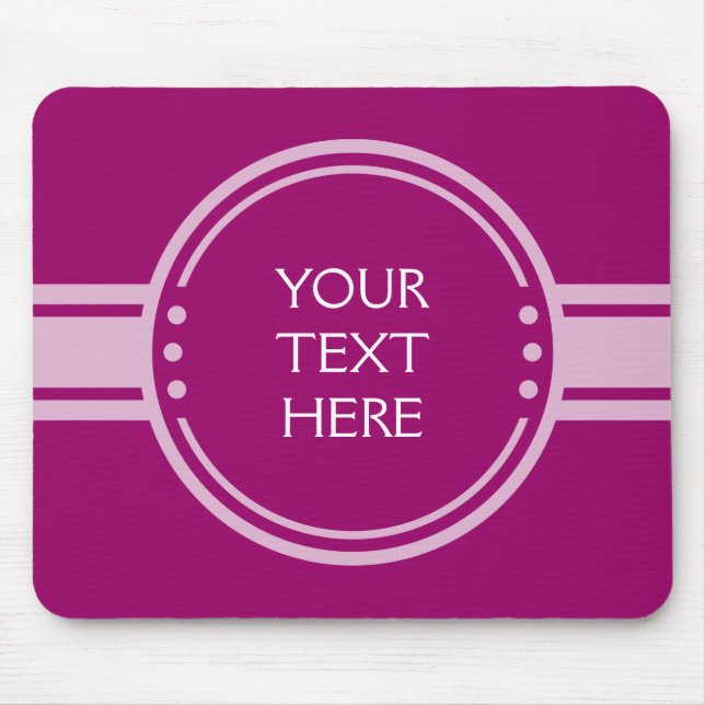 ONLY COLOR / BUTTON BANNER white + your text Mouse Pad (Front)