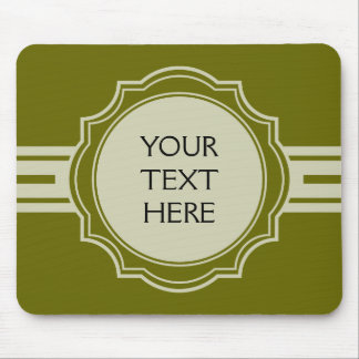 ONLY COLOR / BUTTON BANNER white + your text Mouse Pad