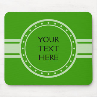 ONLY COLOR / BUTTON BANNER white + your text Mouse Pad