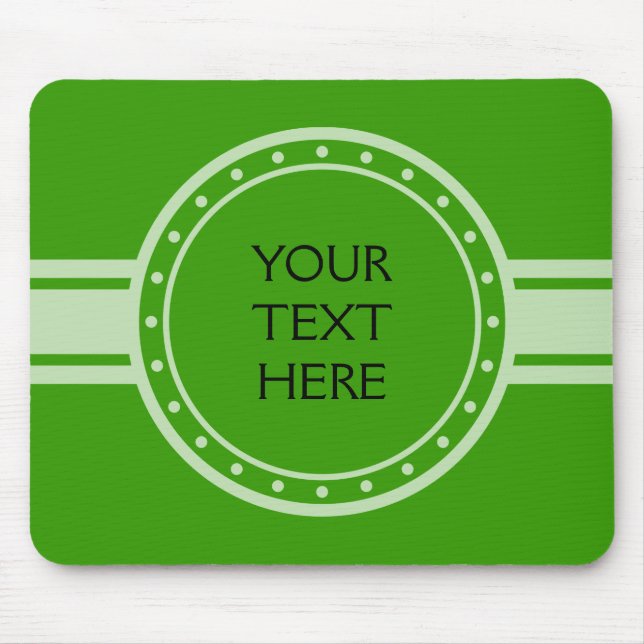ONLY COLOR / BUTTON BANNER white + your text Mouse Pad (Front)