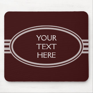 ONLY COLOR / BUTTON BANNER white + your text Mouse Pad