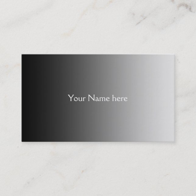 ONLY COLOR gradients - black grey Business Card (Front)