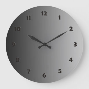 ONLY COLOR gradients - black grey + clock face