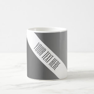 ONLY COLOR gradients - black grey + your text Coffee Mug