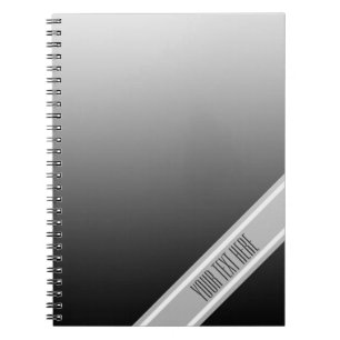 ONLY COLOR gradients - black grey + your text Notebook