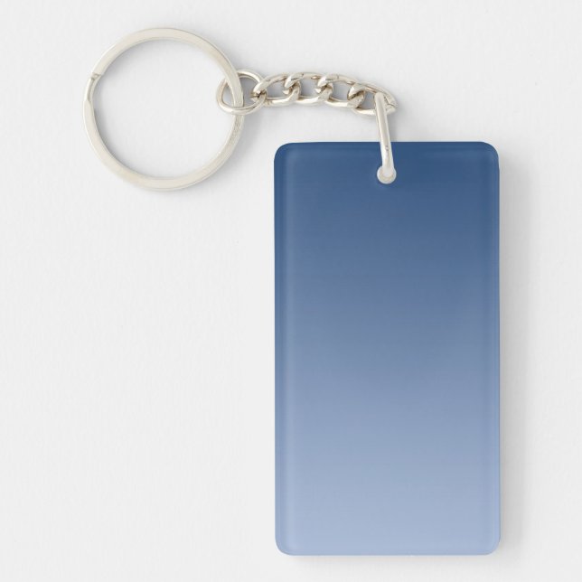 ONLY COLOR gradients - blue Key Ring (Front)